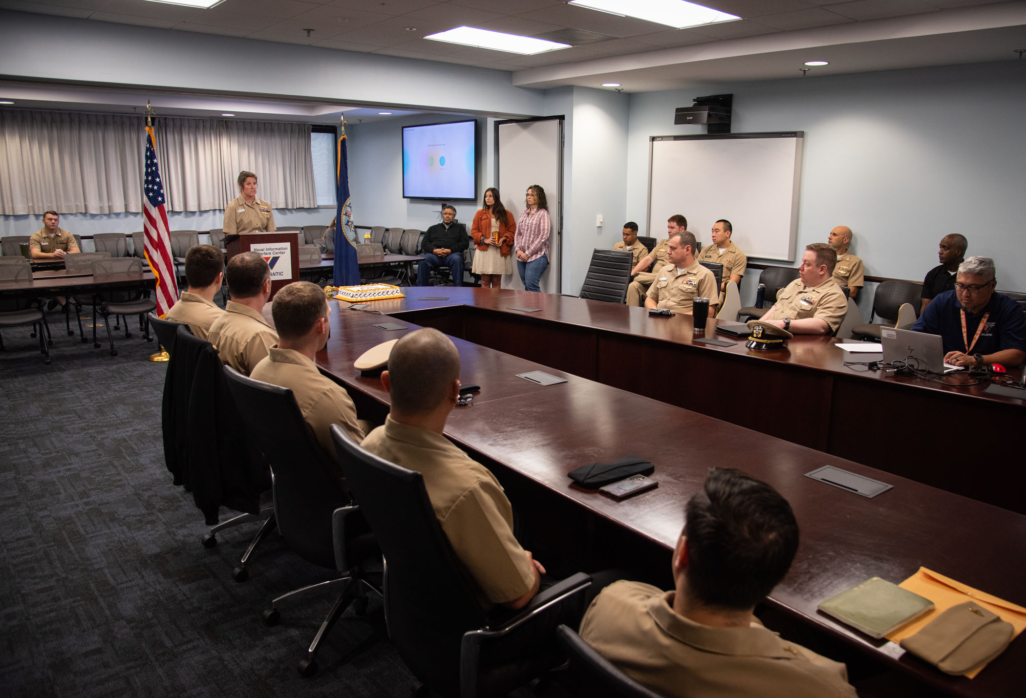 Members of the workforce gathered in Hampton Roads, Charleston, and NOLA to commemorate the Navy's 248 years on Friday, 13 October 2023.