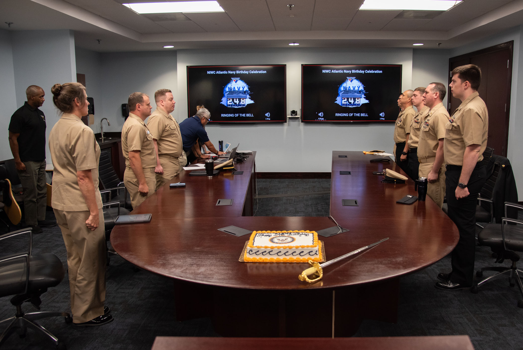 Members of the workforce gathered in Hampton Roads, Charleston, and NOLA to commemorate the Navy's 248 years on Friday, 13 October 2023.