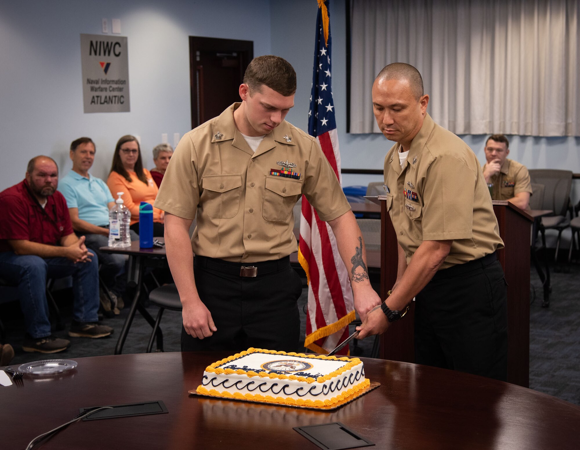 Members of the workforce gathered in Hampton Roads, Charleston, and NOLA to commemorate the Navy's 248 years on Friday, 13 October 2023.