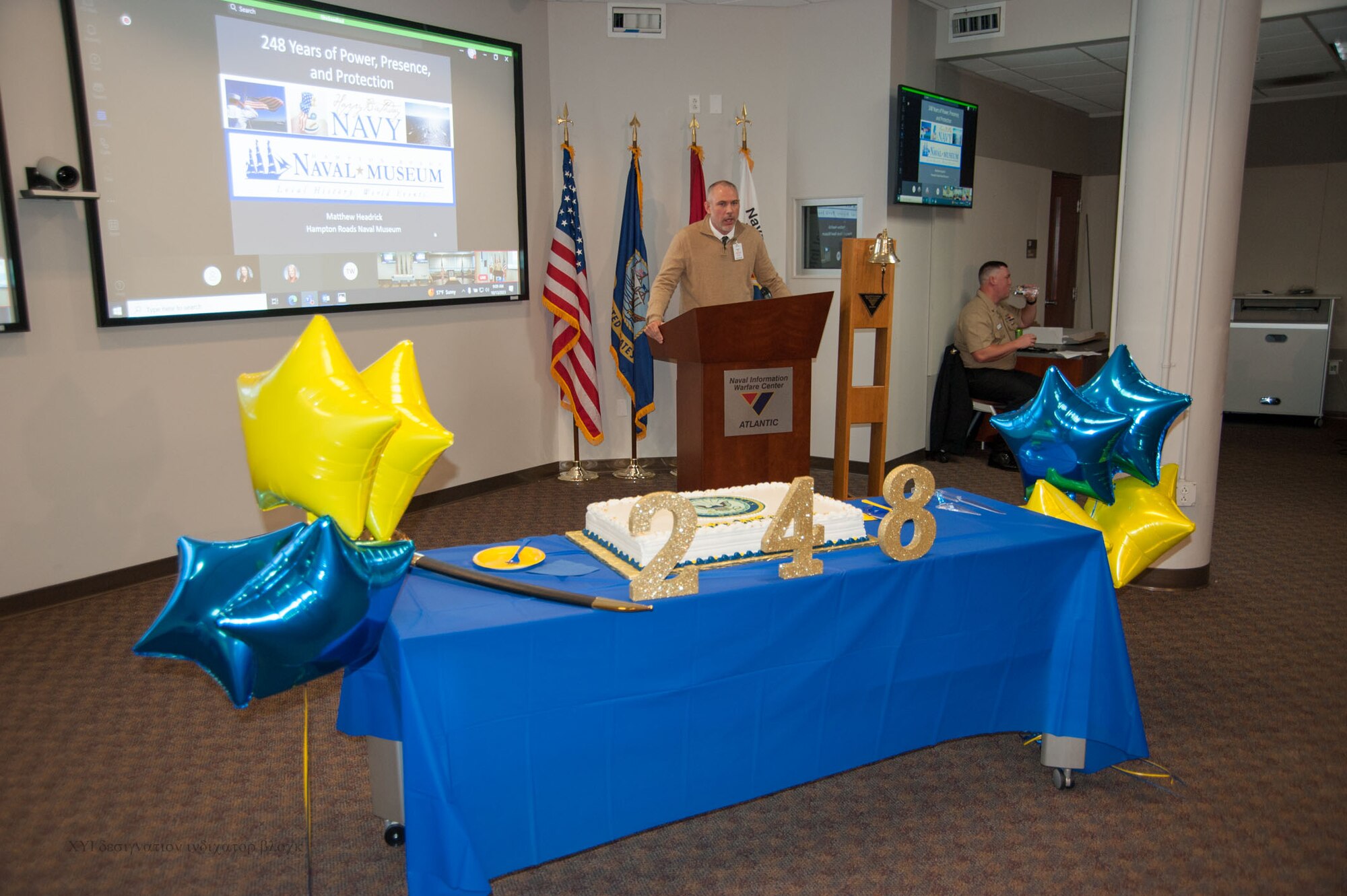Members of the workforce gathered in Hampton Roads, Charleston, and NOLA to commemorate the Navy's 248 years on Friday, 13 October 2023.