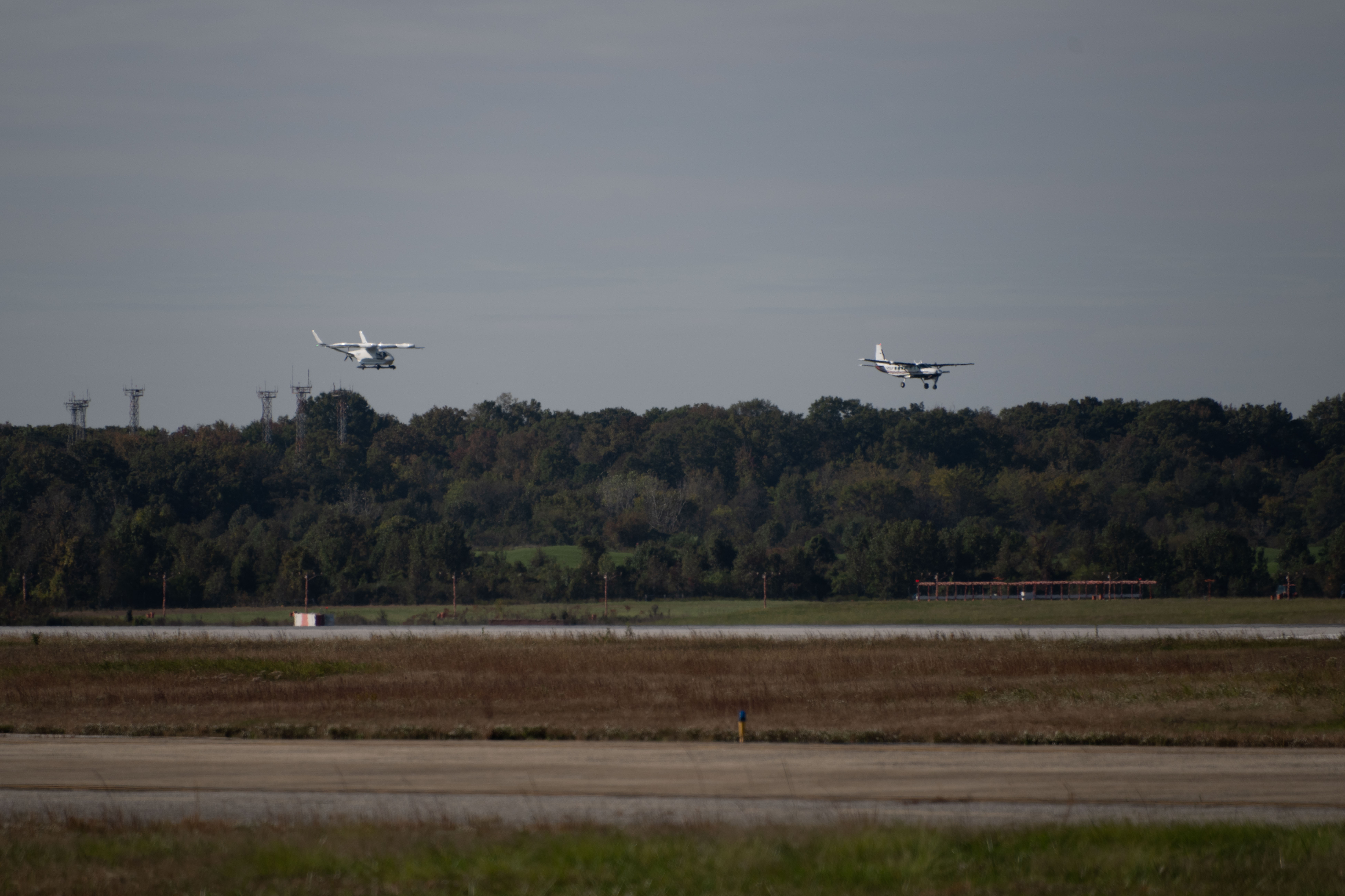 Joint Base Andrews arrival of allelectric aircraft after