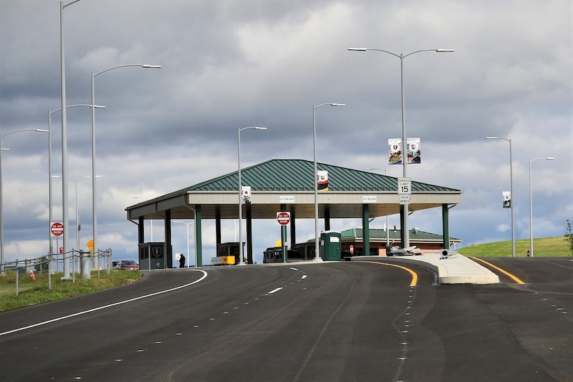 Construction of the main access control point at Fort Indiantown Gap is complete and will be operational beginning Nov. 1, 2023. All other entrances to Fort Indiantown Gap will then be permanently closed to traffic. (U.S. Army National Guard photo by Maj. Travis Mueller)