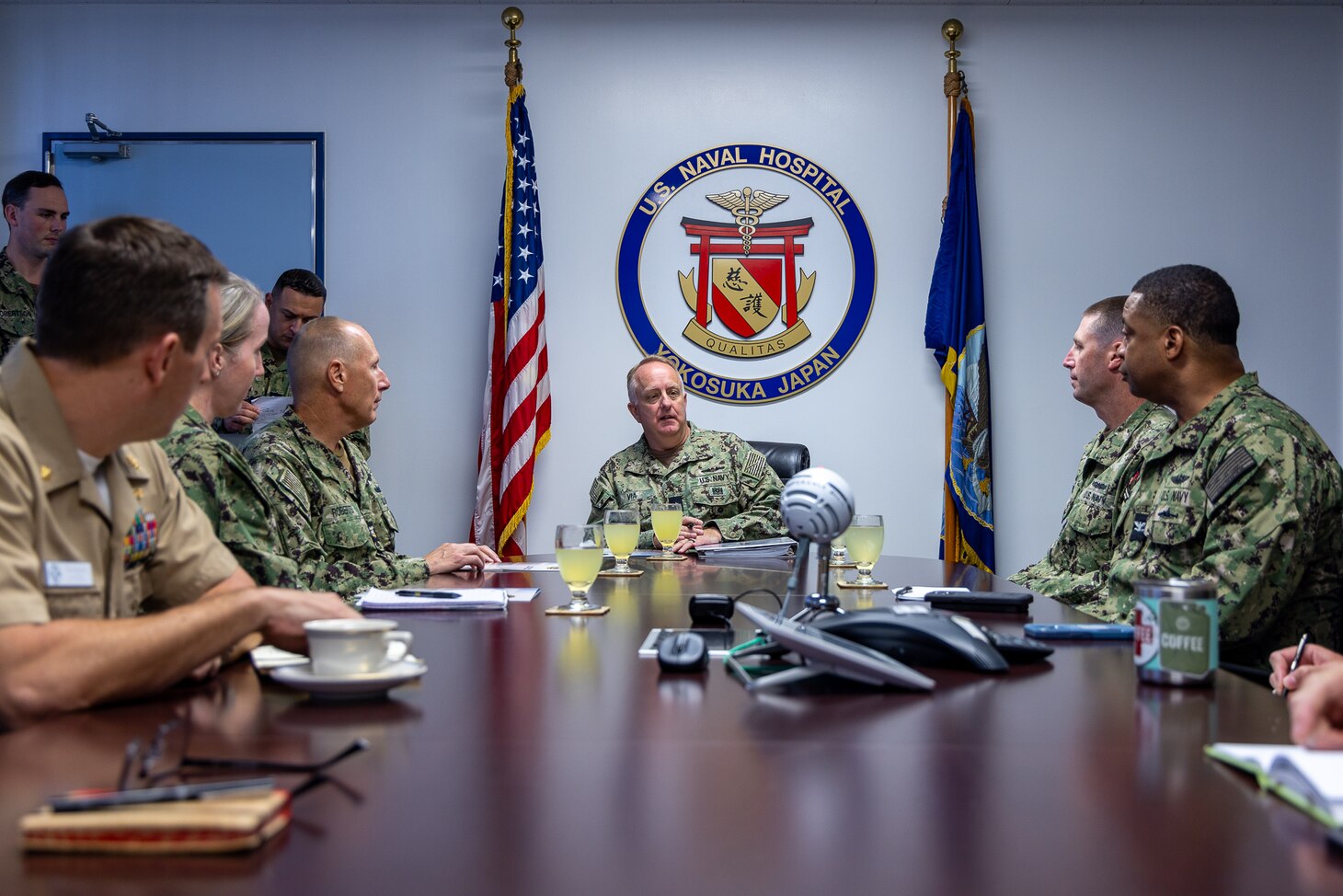 Acting Surgeon General Rear Admiral Darin K. Via visits USNMRTC Yokosuka Board of Directors at United States Naval Hospital Yokosuka