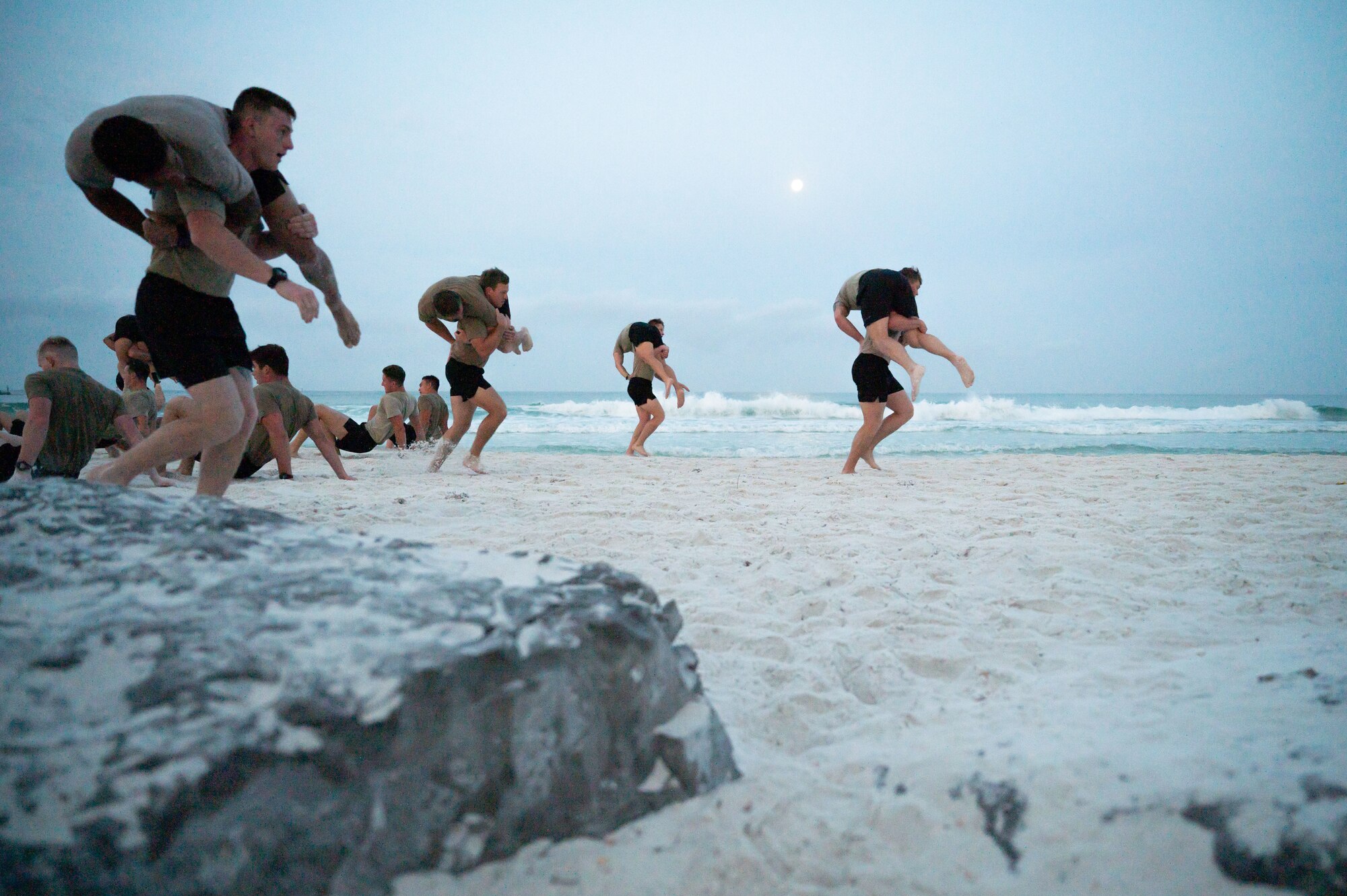 Running on the beach
