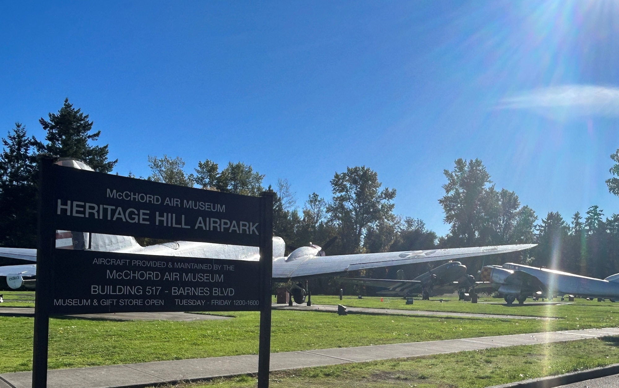 The museum is separated into three different areas: the main gallery, which has exhibits showcasing the relationship between the base and its Canadian counterparts; Heritage Hill Airpark, which holds aircraft previously assigned to McChord as well as aircraft that play a role in the base’s history; and the aircraft restoration facility, which is used to repair and restore any new and existing exhibits. (U.S. Air Force photo by Airman 1st Class Kylee Tyus)