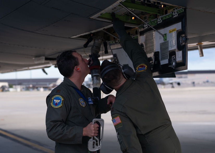 U.S. Air Force Airmen assigned to the 305th Air Mobility Wing conduct refueling procedures at Joint Base McGuire-Dix-Lakehurst, N.J., Oct. 17, 2023. This event marked the first time the 305th AMW Airmen executed the Special Fuels Operation, which is instrumental to Agile Combat Employment objectives and increases operational capabilities. (U.S. Air Force photo by Staff Sgt. Monica Roybal)