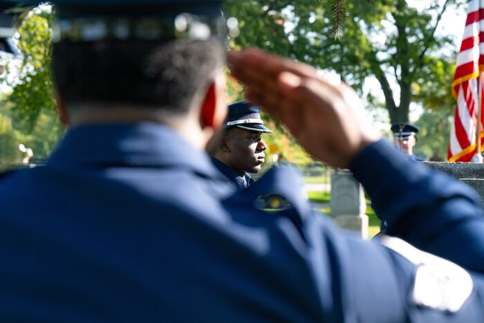 After being missing in action for over 70 years from the Korean War, U.S. Air Force Capt. Delbert D. Draskey was laid to rest with his family by his side, during a ceremony Oct. 17, 2023.