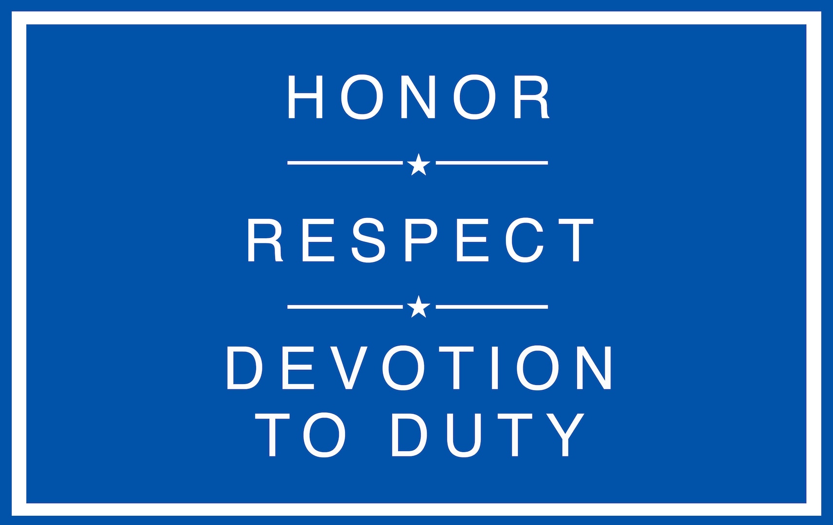 Honor, Respect, Devotion to Duty, and the Accountability and Transparency team review updates.