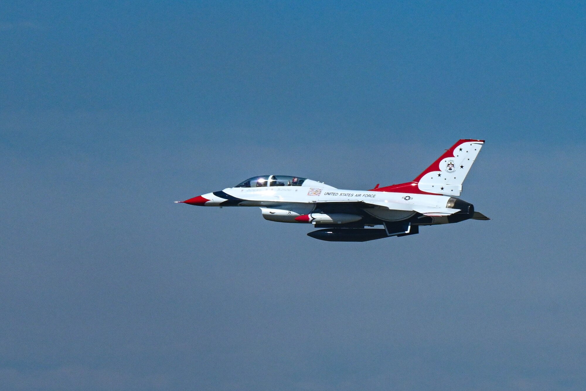 F-16 flys manuevers over Little Rock Air Force Base