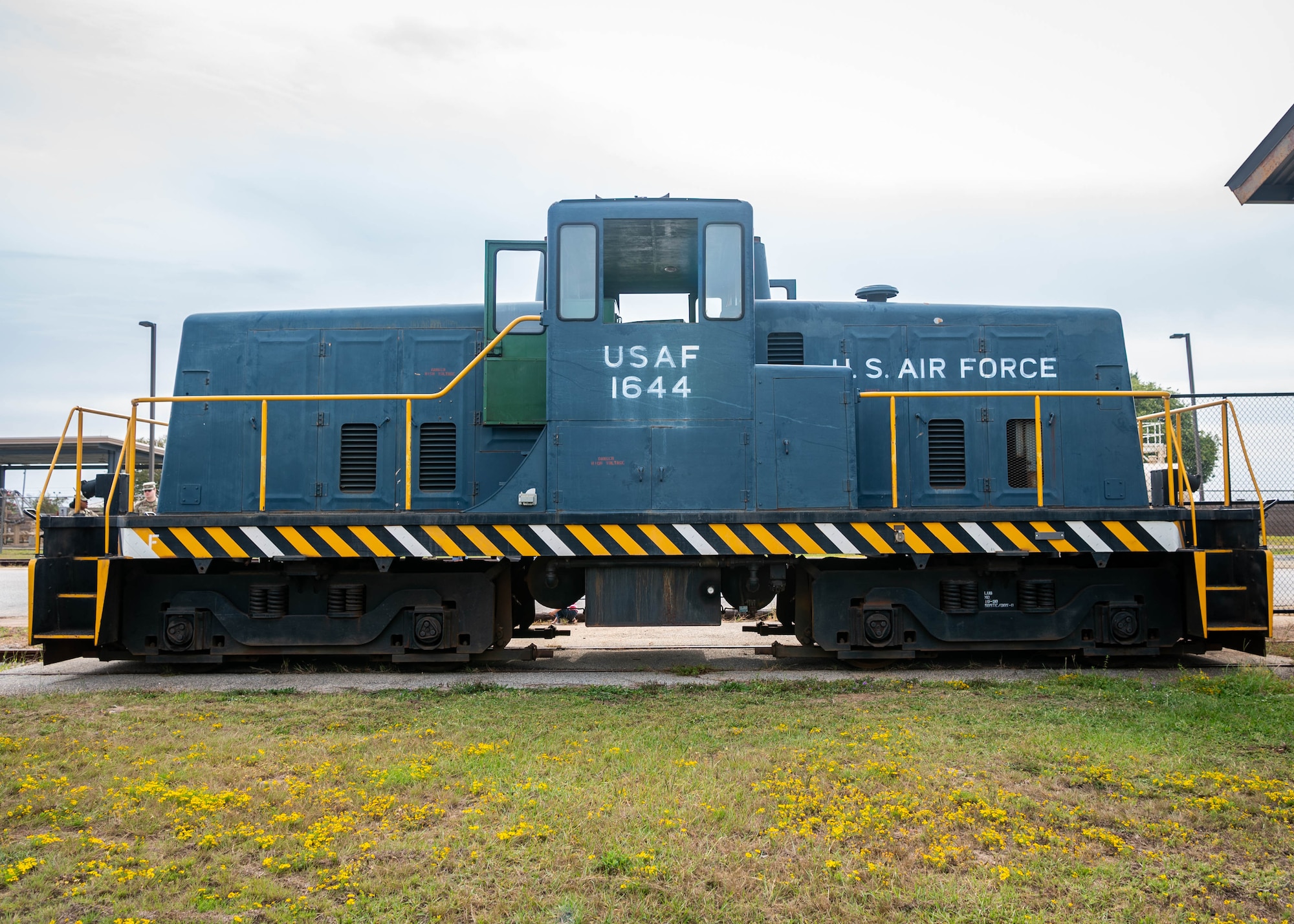 Full view of locomotive formerly assigned to Shaw Air Force Base.
