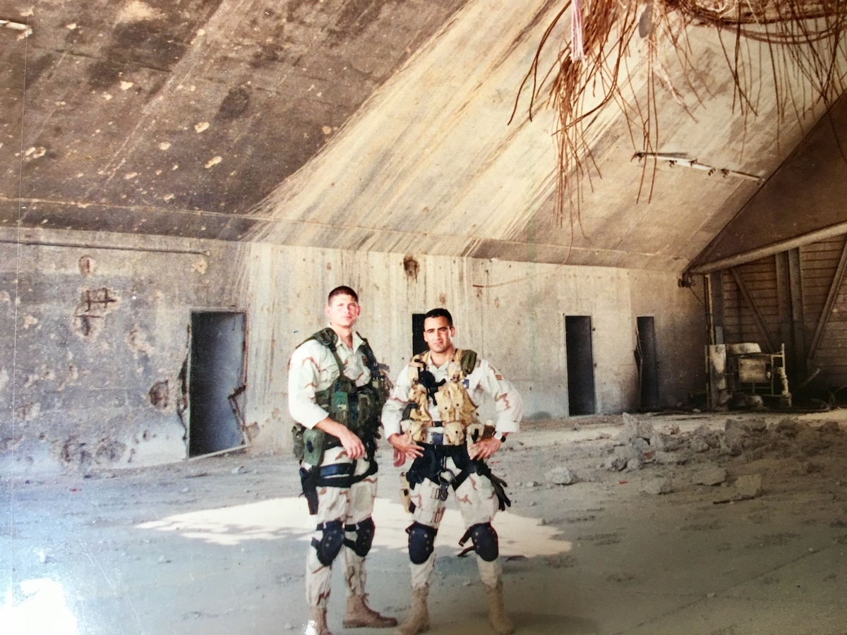 Staff Sgt. Ramón "CZ" Colón-López, right, during a deployment to Kuwait, 1998. (Courtesy photo)