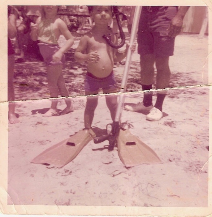 Ramón "CZ" Colón-López at an early age, eager to take on an adventure at Playa Caña Gorda in Guánica, Puerto Rico. (Courtesy photo)