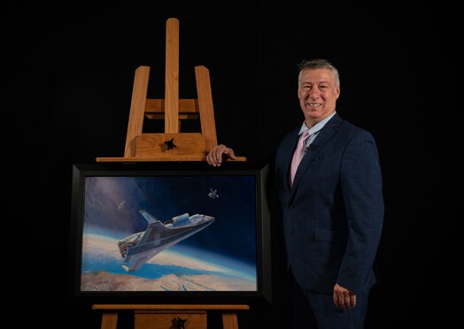  Space Operations Command reveals ‘futuristic’ official painting, Oct. 20, 2023.