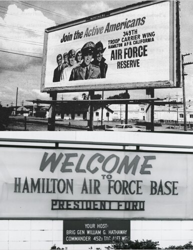 Archived photos from the 349th Air Mobility Wing. A look back of photos from the 349th AMW's past. Pictured here are signs from Hamilton Air Force Base, the previous home of the 349th AMW.