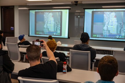 The Air Force Installation and Mission Support Center invited public gamers to take part in GameX, a series of tournaments designed to help the Department of the Air Force develop combat tactics by analyzing players’ decision-making processes in realistic battlefield scenarios in San Antonio, Texas, Oct. 21, 2023. (U.S. Air Force photo by Brian Boisvert).