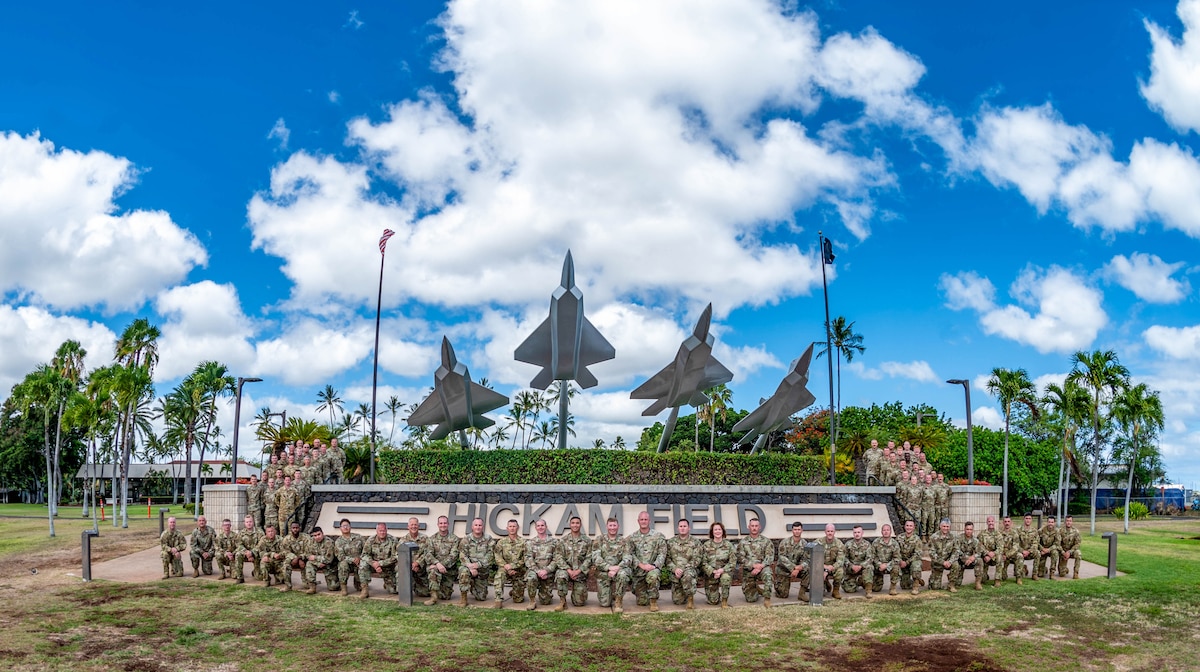 Members of the 134th Civil Engineering Squadron attend a deployment for training at Joint Base Pearl Harbor-Hickam July 17-28, 2023. During the two-week visit they completed professional development training, a variety of hands-on trainings, and multiple projects for improvement of Bellows Air Force Station.