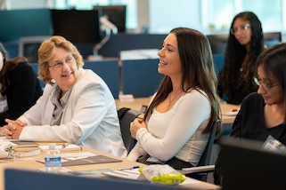 A group of women in a classroom