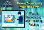 Graphic depicting National Cybersecurity Awareness Month Week 3: Recognizing and Reporting Phishing