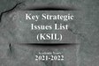 Cover of Key Strategic Issues List (KSIL) 2021-2022