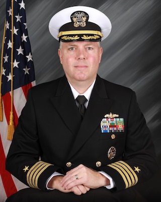 Official studio photo of Capt. Brian Hamel, Executive Officer, USS Iwo Jima (LHD 7)