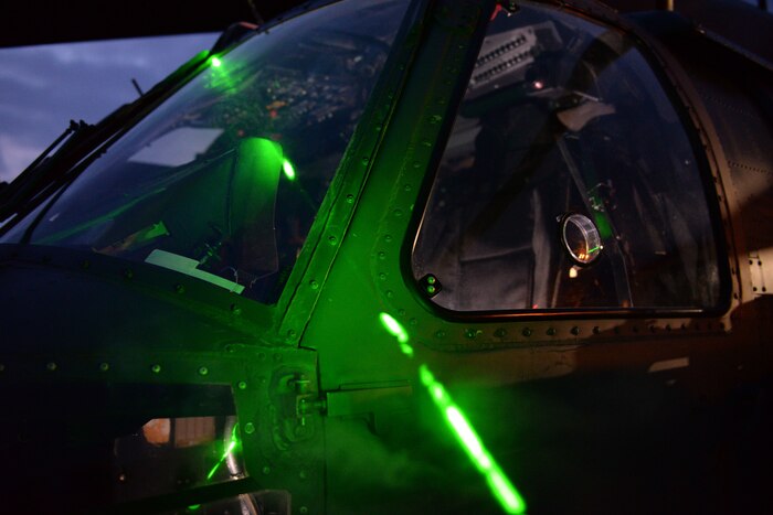 laser hitting aircraft