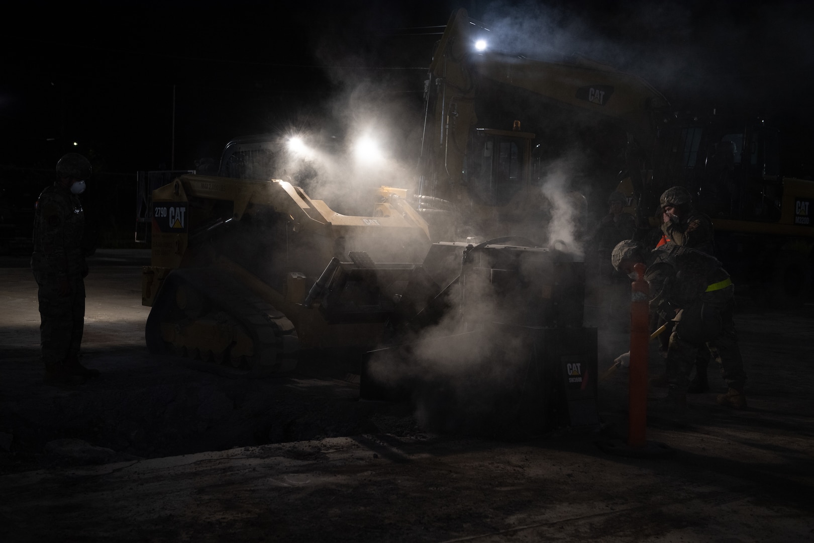 Airmen conduct Rapid Airfield Damage Repair.