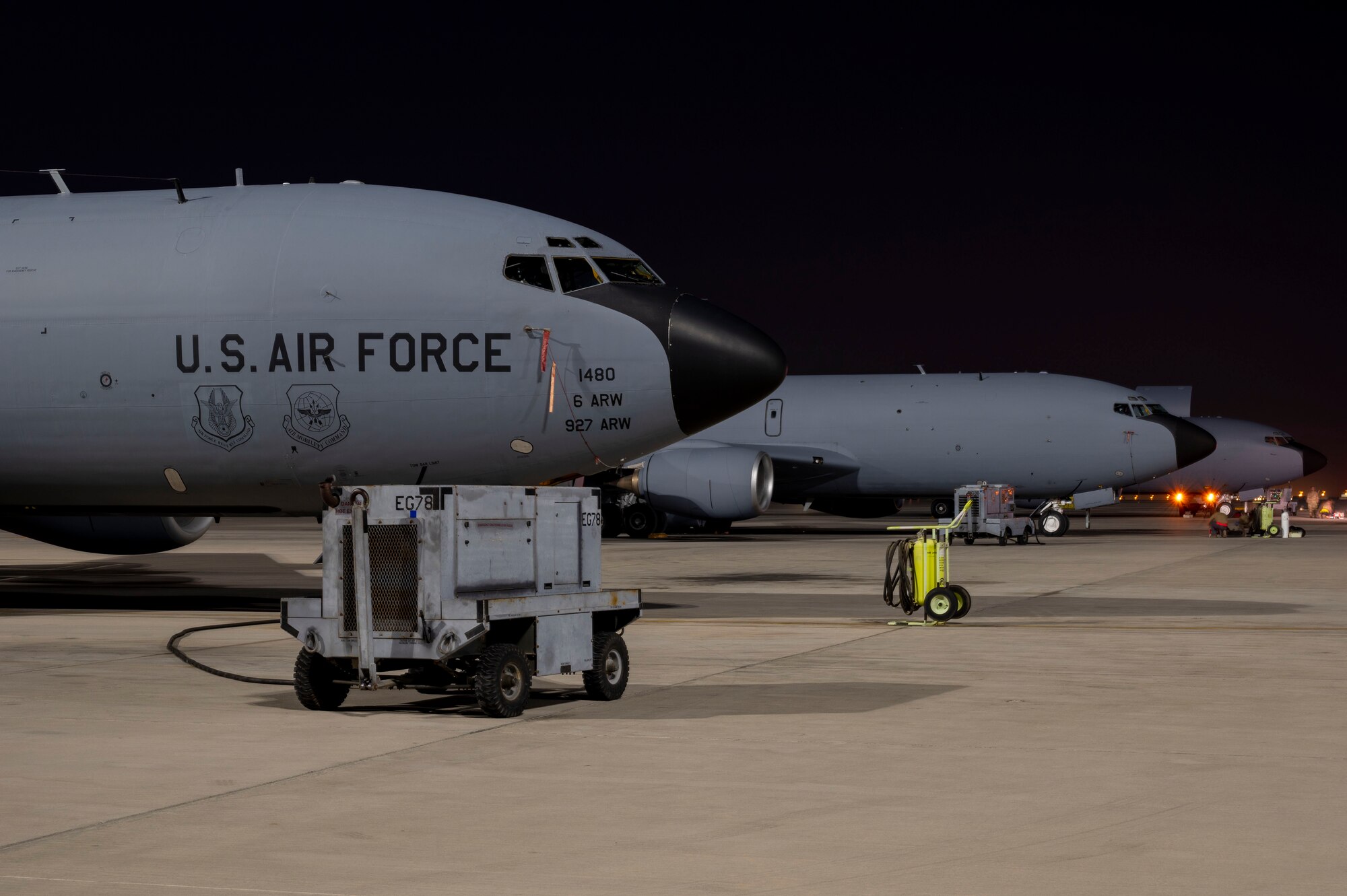 Aircraft on flight line.