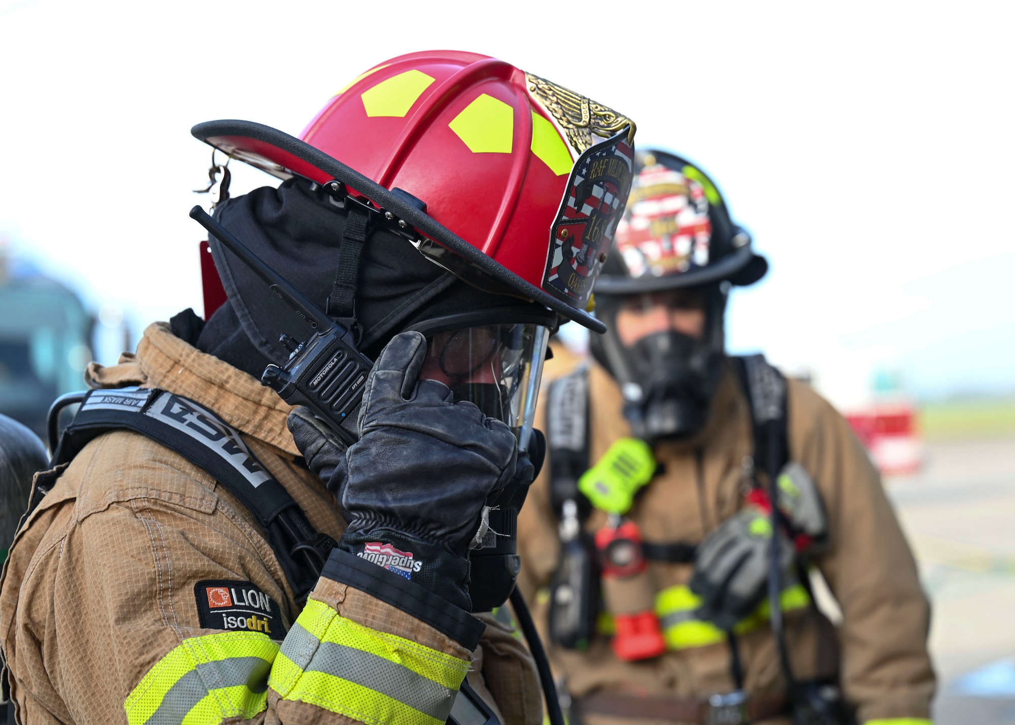 The installation regularly conducts readiness exercises to test the 100th CES preparedness for disaster response.
