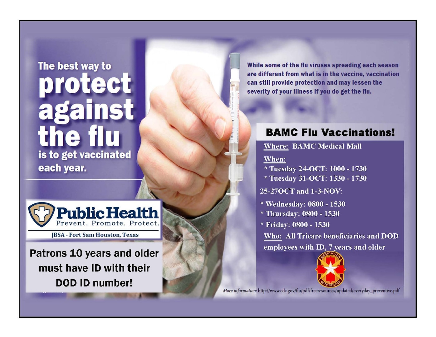 BAMC offers flu vaccinations through Nov. 3