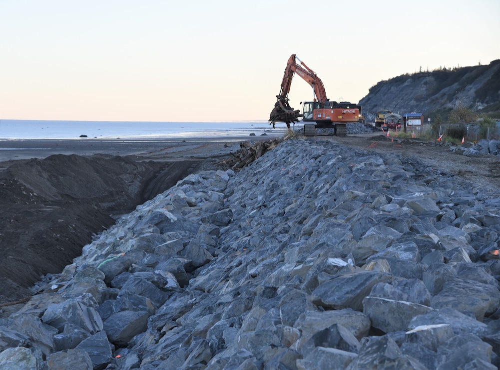 The Alaska District is constructing a rock revetment to protect the community of Ninilchik from coastal erosion.