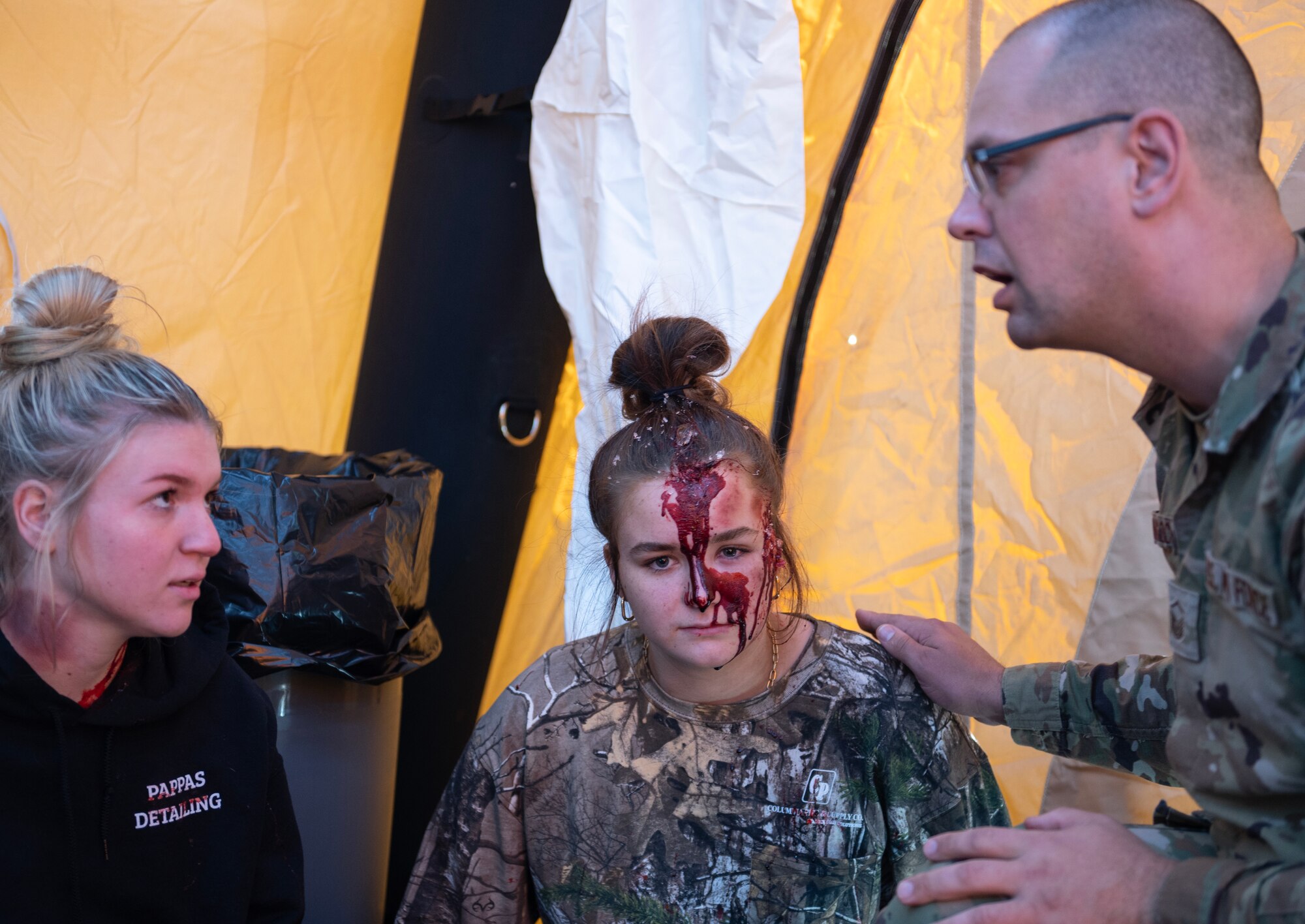 U.S. Air Force Airmen from the 133rd Medical Group participate in a training exercise with The Kid Experts® from Children’s Minnesota in St. Paul, Minn., Oct. 15, 2023.