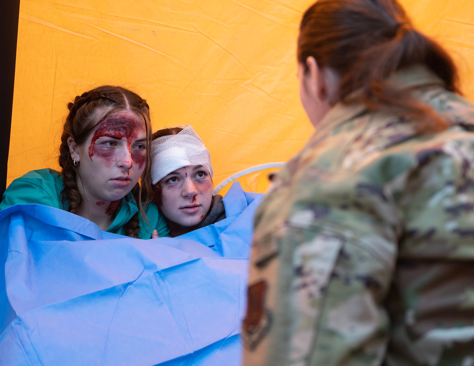 U.S. Air Force Airmen from the 133rd Medical Group participate in a training exercise with The Kid Experts® from Children’s Minnesota in St. Paul, Minn., Oct. 15, 2023.
