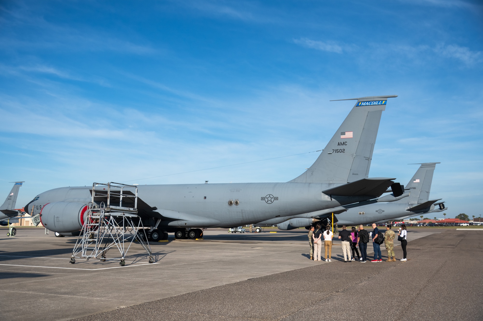 Following the tour, WIDL ambassadors met with 6th Operations and Maintenance Group leadership to share upcoming projects in the logistics industry. (U.S. Air Force photo by Airman 1st Class Zachary Foster)