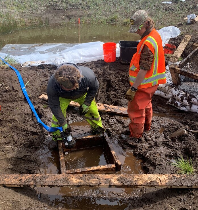 The Alaska District's Formerly Used Defense Sites team is working to locate and remove the remnants of exploded World War II era munitions on Tanaga Island.