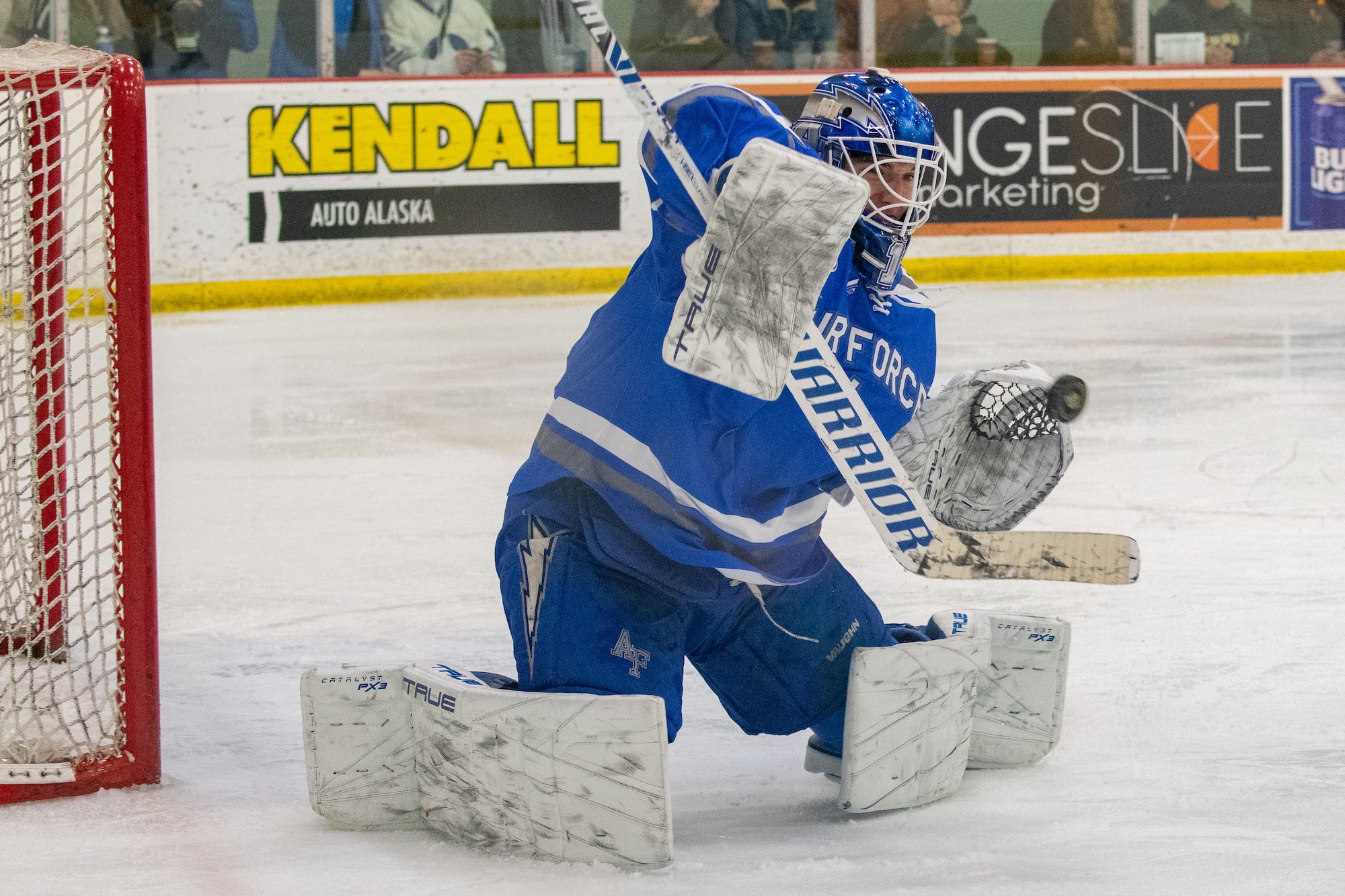 U.S. Air Force Academy hockey competes against University of Alaska Anchorage in Anchorage, Alaska.