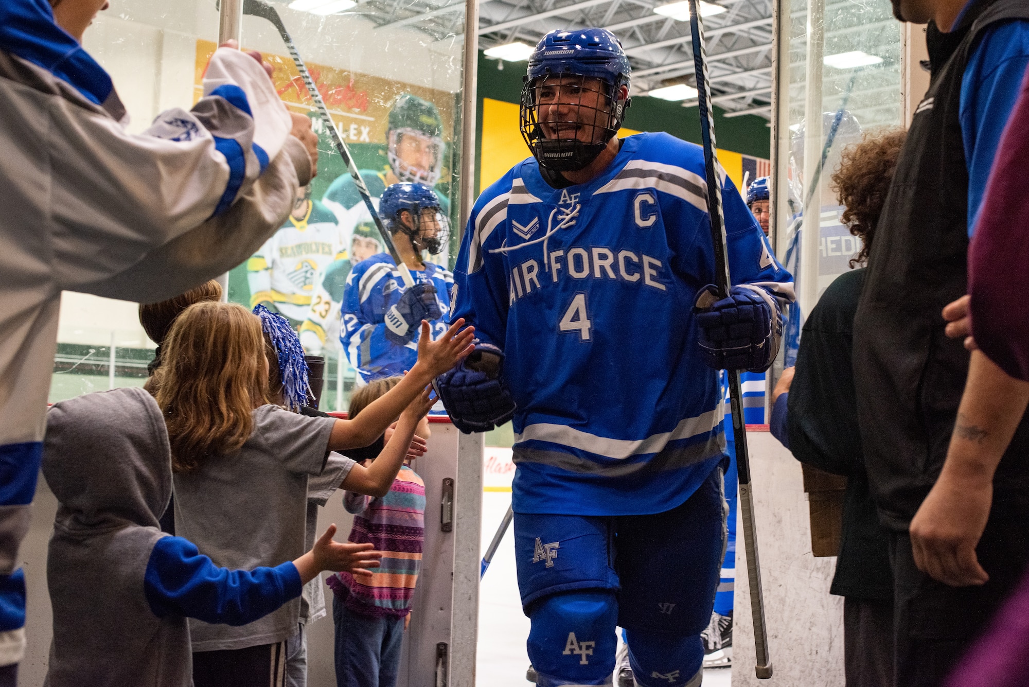 U.S. Air Force Academy hockey competes against University of Alaska Anchorage in Anchorage, Alaska.