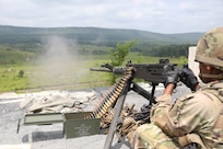 U.S. Soldiers assigned to the 3622nd Sustainment Maintenance Company, 728th Combat Support Sustainment Battalion, 213th Regional Support Group, Pennsylvania National Guard qualify on their M2 machine guns at Fort Indiantown Gap, Pennsylvania, Aug. 4, 2023. Annual weapons qualification contributes to a high standard of readiness across the Army. (U.S. Army National Guard photo by Spc. Aliyah Vivier)