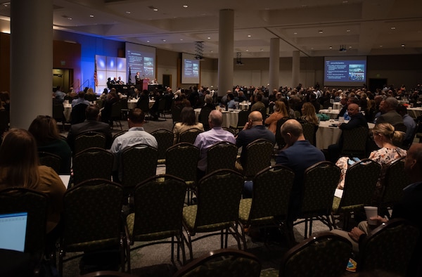 NIWC Atlantic leaders briefed the Charleston Defense Contractors Association’s 66th Small Business and Industry Outreach Initiative symposium at Trident Technical College in Charleston, South Carolina, on Oct. 18.