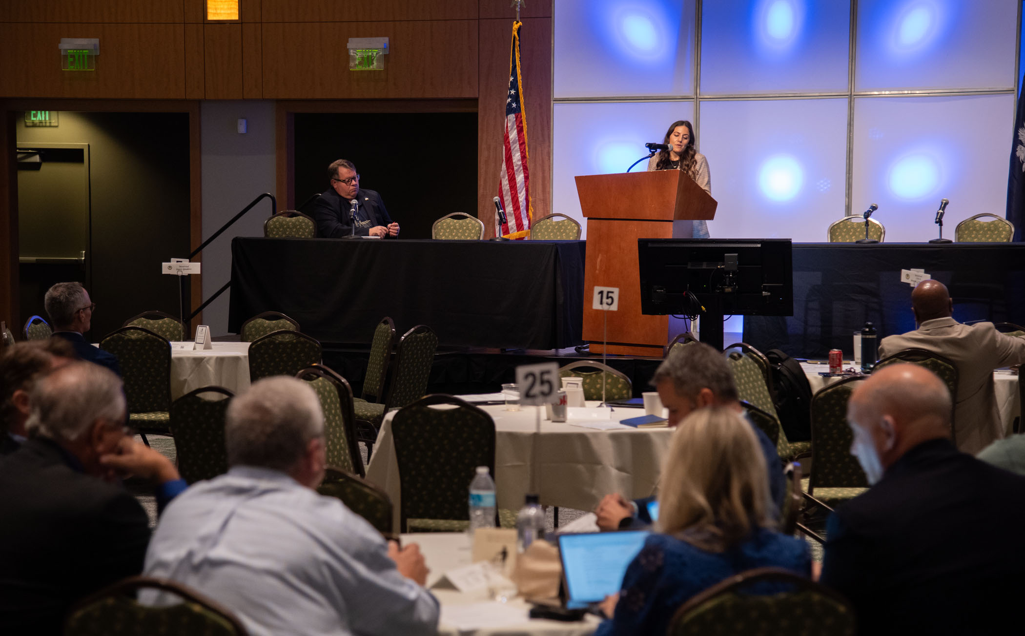 NIWC Atlantic leaders briefed the Charleston Defense Contractors Association’s 66th Small Business and Industry Outreach Initiative symposium at Trident Technical College in Charleston, South Carolina, on Oct. 18.