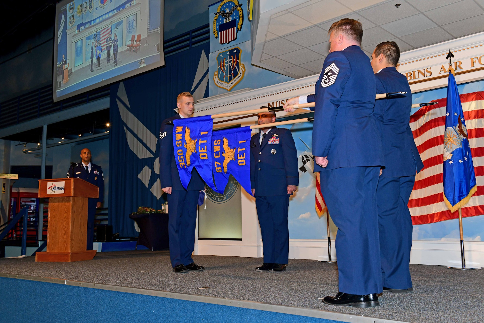 Airmen standing