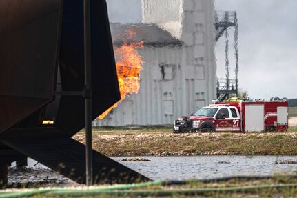 Joint Base San Antonio fire departments live fire exercise