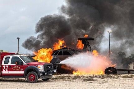 Joint Base San Antonio fire departments live fire exercise