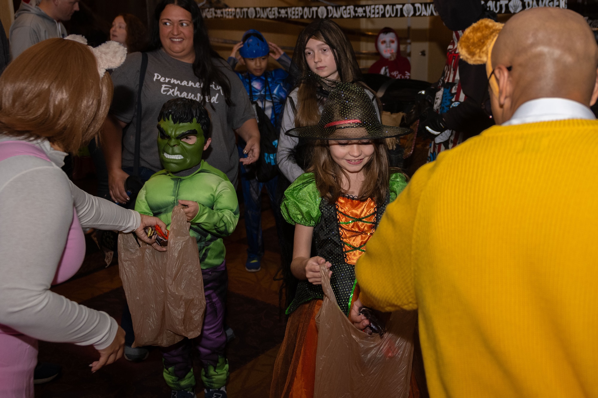 The base invited local community members to share in the American custom of trick-or-treating and enhance relations with host nation partners.