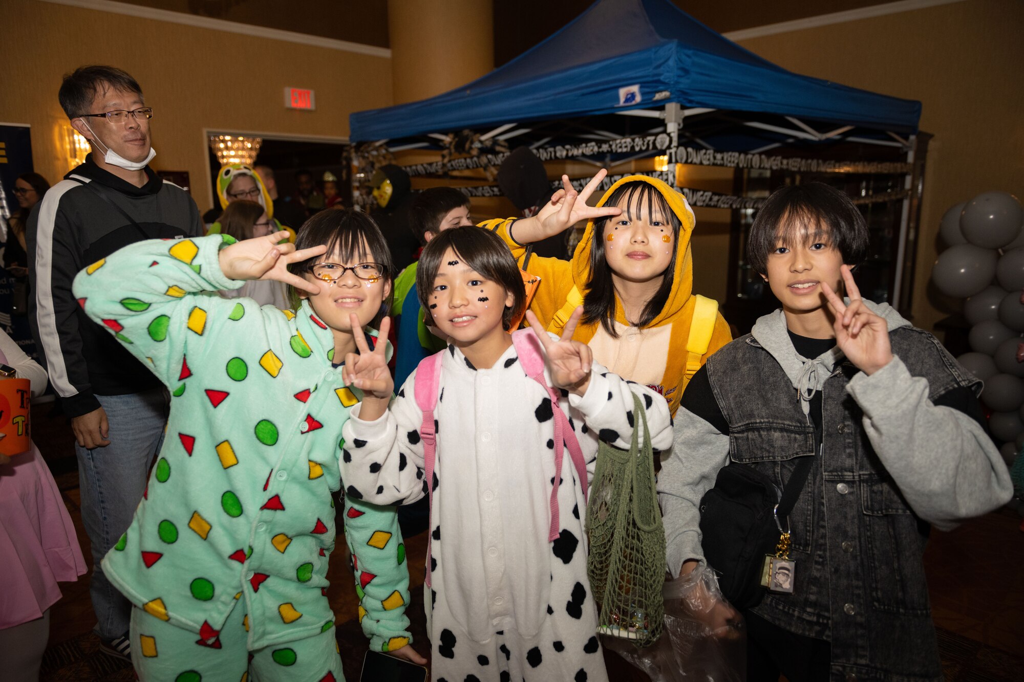 The base invited local community members to share in the American custom of trick-or-treating and enhance relations with host nation partners.