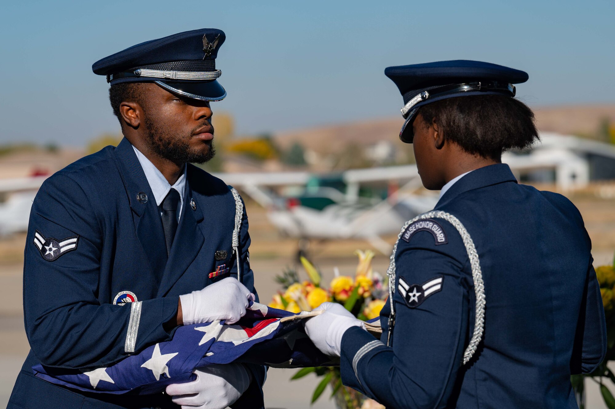 Honor Guard participates in a ceremony.