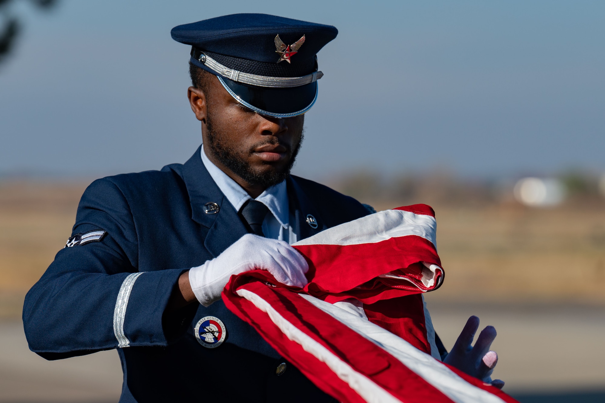 Honor Guard participates in a ceremony.