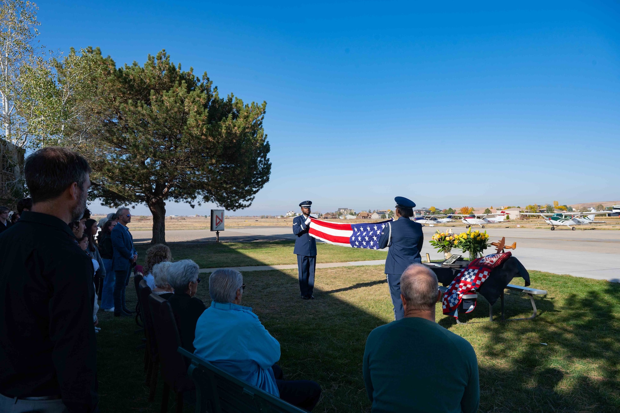 Honor Guard participates in a ceremony.