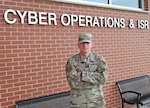 Master Sgt. Benny Casalina, a network intelligence analyst assigned to the 135th Intelligence Squadron, Maryland Air National Guard, at Martin State Air National Guard Base, Middle River, Md., Oct. 27, 2023.