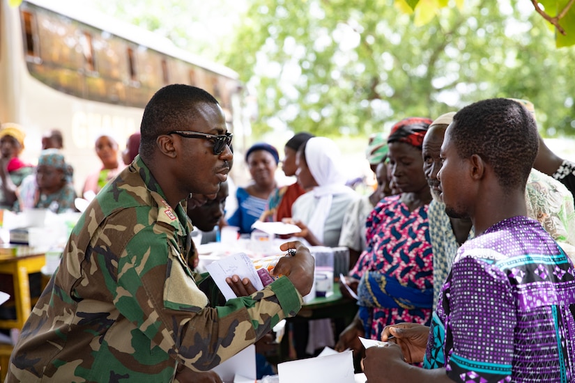 U.S. military and Ghana Armed Forces provide medical care to civilians