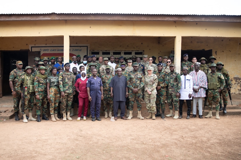 U.S. military and Ghana Armed Forces provide medical care to civilians